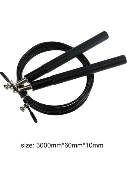 Siyah Stil Atlama Ipleri Fitness Salonu Ağır Çelik Halat Boks Fitness Egzersiz Spor Salonu Egzersiz Için Döner Ip Atlama Ipi (Yurt Dışından)