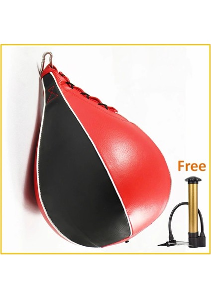 Ağır Hizmet Boks Armut Şekli Pu Hız Topu Döner Boks Torbası Boks Egzersizi Ücretsiz Hava Pompası Kanca Yumruk Fitness Eğitim Topu (Yurt Dışından)