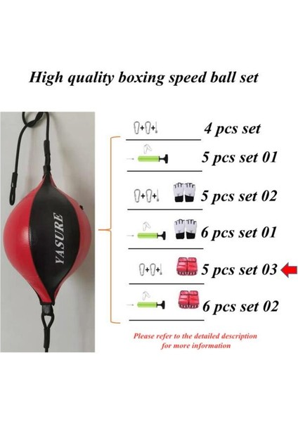 Yeni 5'li Set 03 Stili Pu Boks Topu Armut Boks Torbası Eğitimi Reaksiyon Hızı Hız Topları Muay Thai Punch Boxe Fitness Spor Ekipmanları Eğitimi (Yurt Dışından)