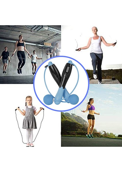 Mavi Stil Dijital Kablosuz Kalori Elektronik Sayaç Ip Atlama Ipi Spor Ağırlıkları Egzersiz Fitness Atlama Ipleri Egzersiz Ekipmanları (Yurt Dışından) fırsatları