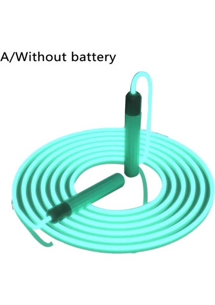 Yeşil Stil 2.8 M Ayarlanabilir Gece Parlayan Ip Atlama Ipi Aydınlık Atlama Ipleri Egzersiz LED Işık Up Açık Fitness Eğitimi Spor Malzemeleri (Yurt Dışından)