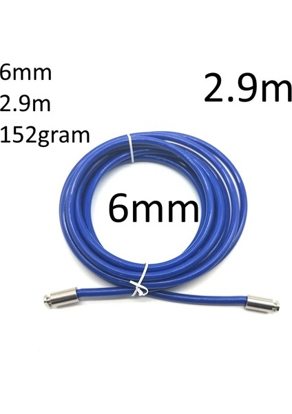 Ip Mavi 6mm 2,9m Stil 3 Set Halat Hızlı Anahtarı Tıklayın Çapraz Ip Durumda Ağır Pu Çelik Kordon Spor Crossfit Atlama Atlama Ipi (Yurt Dışından)