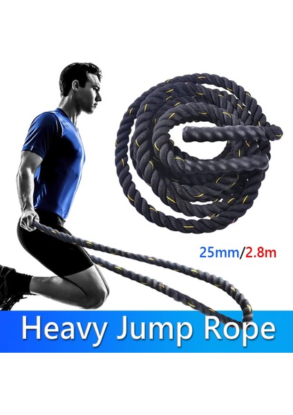 Chaoduo Shop 2,8 M Stili Fitness Ağırlıklı Atlama Savaş Ipi 9ft Uzunluk Çapı Ağır Atlama Ipi Eğitmenler Çekirdek Kaydırmalı Fitness Kayma (Yurt Dışından)