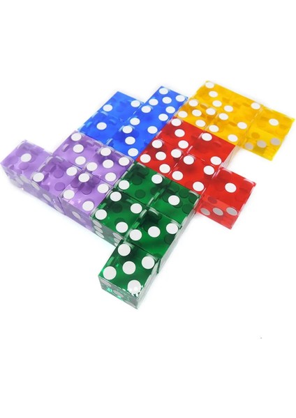 Mavi Stil Kenarları ve Seri Numaraları ile Üst Sınıf Casino Zar Saydam Temizle D6 Zar Gerçek Zar Sıcak Satış (Yurt Dışından)