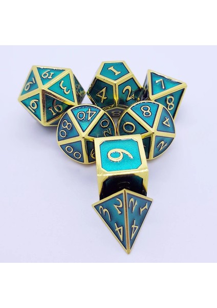 Bordo Tarzı 7 Parça Metal Dnd Zar Rol Yapma Zar For Dungeons And Dragons Rpg Games & Pathfinder Metal Zar Seti (Yurt Dışından)