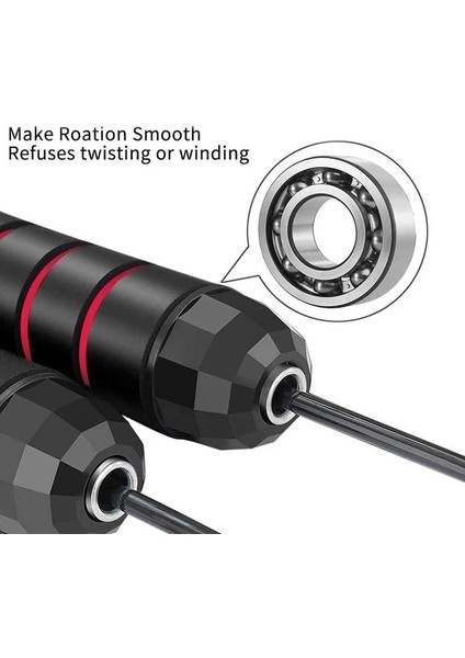 KIRMIZI-180G Tarzı 300CM Atlama Ipi Rulman Dolaşmayan Hızlı Hızlı Ip Atlama Ipi Fitness Salonu Egzersiz Ekipmanları Evde Egzersiz Yük Atlama Ipi (Yurt Dışından) fırsatları