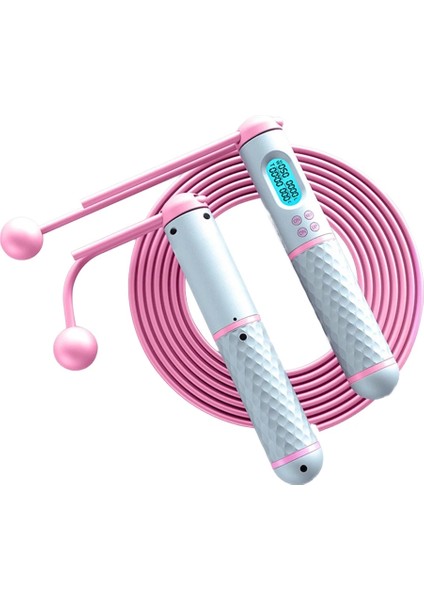 Beyaz ve Pudra Tarzı Dijital Sayacı ile Hız Atlama Ipi Erkekler Kadınlar Spor Salonu Pvc Ip Atlama Ipi Ayarlanabilir Fitness Ekipmanları Kas Boks Eğitimi (Yurt Dışından)