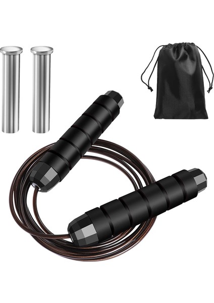 Çanta Stili ile Siyah Rulman Ayarlanabilir Atlama Ipi Dolaşmayan Ip Atlama Ipi Spor Ip Atlama Ayakta Hızlı Hız Eğitimi Crossfit Fitness Egzersizi (Yurt Dışından)