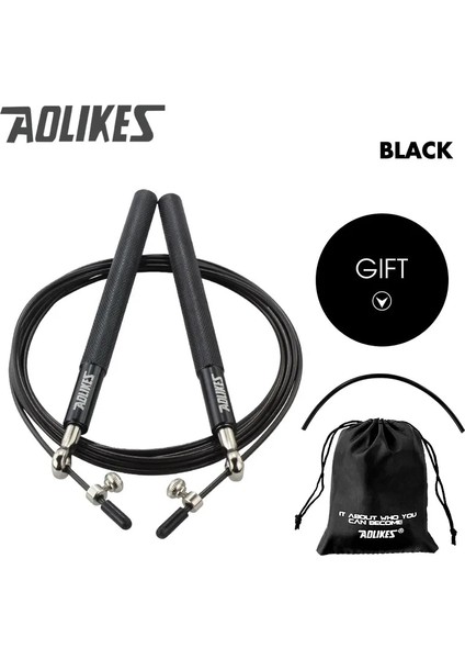 Siyah 3202 Tarzı Crossfit Hız Atlama Ipi Profesyonel Atlama Ipi Mma Boks Spor Için Taşıma Çantası Yedek Kablo ile Egzersiz Eğitimini Atla (Yurt Dışından)