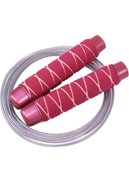 Pembe Tarzı Ayarlanabilir Atlama Ipi Dolaşmayan Hızlı Hızlı Atlama Kablosu Bilyalı Rulmanlar ile Gym Fitness Egzersiz Çelik Ip Atlama Ipi (Yurt Dışından)