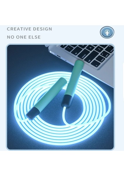 Pembe Sap - Mavi Stil Yeni Atlama Ipi Light Up Gece Sporları Için Ip Atlama Ipi Crossfit Egzersizi Için Parlak Işık Gösterisi Atlama Eğitimi Egzersiz Ekipmanları (Yurt Dışından) indirimleri