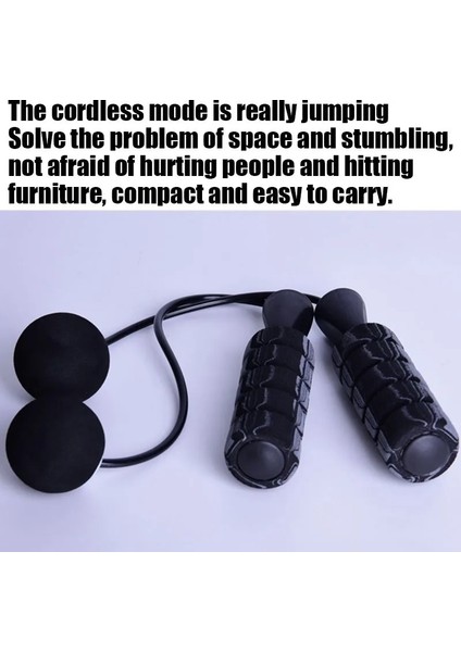 No.4 Tarzı Kablosuz Ip Atlama Ipi B-Rulman Gradyan Pamuklu Kol Akülü Büyük Top Ip Atlama Ipi Fitness ile Dört Parçalı Set (Yurt Dışından) indirimleri