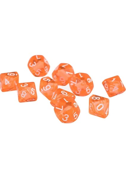 Turuncu Tarzı Ded D10 Dices Rpg Dungeons & Dragons Rol Yapma Oyunları Parti Favor Tahta Oyunu Severler Zar Oyuncak Hediye (Yurt Dışından)