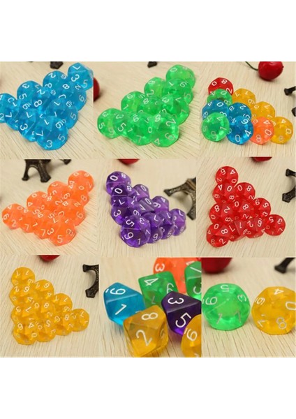 Turuncu Tarzı Ded D10 Dices Rpg Dungeons & Dragons Rol Yapma Oyunları Parti Favor Tahta Oyunu Severler Zar Oyuncak Hediye (Yurt Dışından)