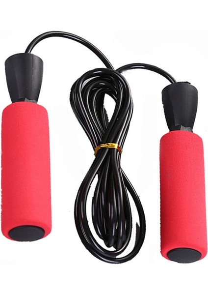 Kırmızı Stil Unisex Ayarlanabilir Dolaşmayan Hızlı Hızlı Atlama Tel Halat Sünger Atlama Ipi Atlama Kablosu Ev Gym Spor Fitness Aracı (Yurt Dışından)