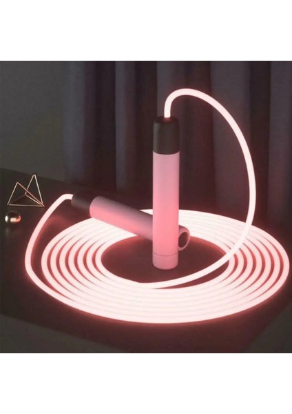 Pembe B Stili Aydınlık Ip Atlama Ipi Egzersiz Atlama Oyunu Fitness Spor Ürünleri Çocuk Öğrencileri Yetişkinler Akülü Top ile Kalori (Yurt Dışından)