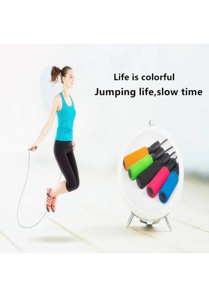 Siyah Stil Fitness Egzersiz Egzersiz Boks Için Erkekler Kadınlar Çocuklar Için Rahat Köpük Kolları ile Atlama Ipi Ayarlanabilir Hız Ipi (Yurt Dışından) modelleri