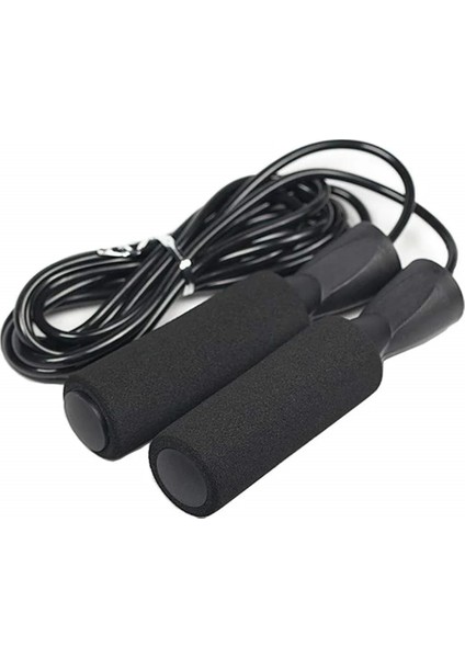 Siyah Stil Fitness Egzersiz Egzersiz Boks Için Erkekler Kadınlar Çocuklar Için Rahat Köpük Kolları ile Atlama Ipi Ayarlanabilir Hız Ipi (Yurt Dışından) fırsatları