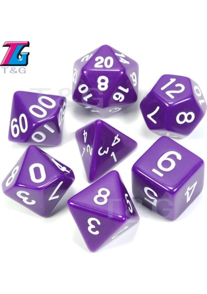 07 Mor Tarzı Dnd Opak D4-D20 Çok Taraflı Zar Pop Oyunu Için En Li 15 Coloret Akrilik Çokyüzlü Trpg Oyunları (Yurt Dışından)