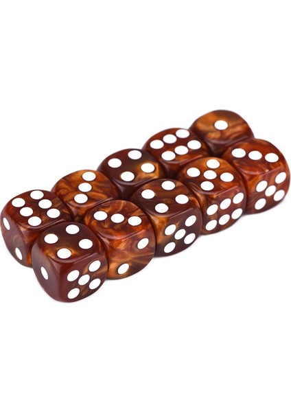 Kahverengi Tarzı Shadowrun Champions Rpg Için 10 D6 Zar Seti Yuvarlak Köşeli Kare Kalıp – Vortex, Çift Renk (Yurt Dışından)