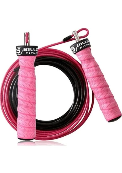 Pembe Set Stili Crossfit Atlama Ipi Hız Ağırlıklı Ip Atlama Ipi Ayarlanabilir Tel Ip Ekstra Kablolu Bilyalı Rulmanlar Kaymaz Sap (Yurt Dışından)