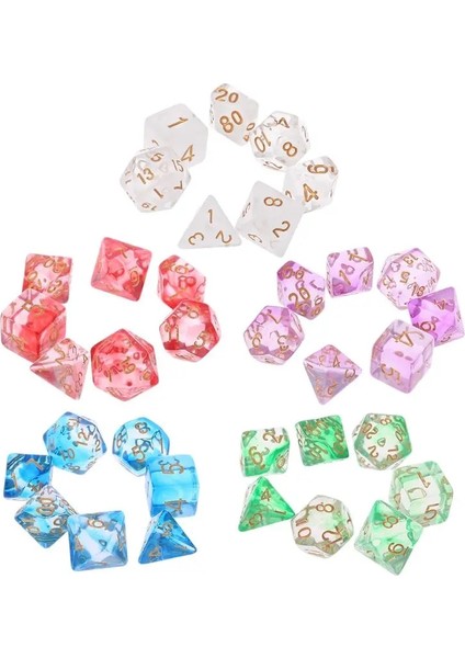 Kırmızı Stil Et Şeffaf Taraflı Zar D4 D6 D8 D10 D12 D20 Dungeons & Dragon D&d Rpg Poly Table Board Games Toy (Yurt Dışından) fiyatları