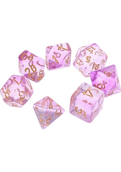 Kırmızı Stil Et Şeffaf Taraflı Zar D4 D6 D8 D10 D12 D20 Dungeons & Dragon D&d Rpg Poly Table Board Games Toy (Yurt Dışından) fırsatları