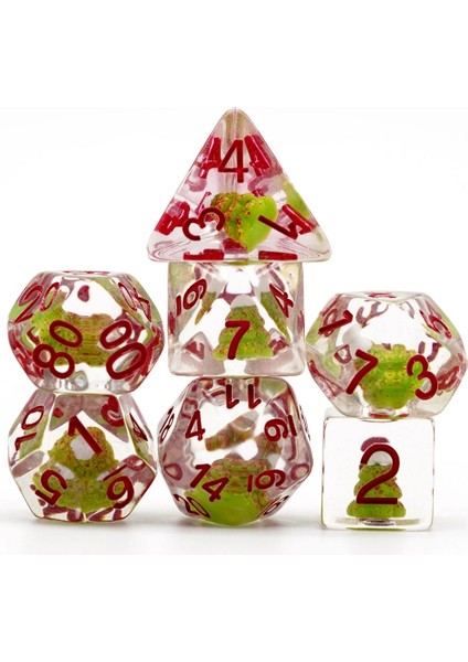 Noel Ağacı Stili Et Xmas Dnd Zar D&d Dice D4 D6 D8 D10 D% D12 D20 Çokyüzlü Oyunlar Zar Seti Masa Oyunları Için Mtg Rpg (Yurt Dışından)