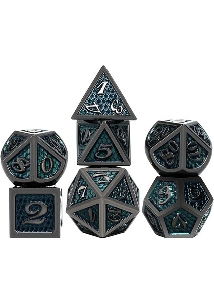 Yeşil Stil Ejderha Ölçeği Cthulhu Tarzı Metal Zar Dnd Zar, Çokyüzlü Zar Seti, Rol Yapma Oyunu Için Mtg Pathfinder (Yurt Dışından)
