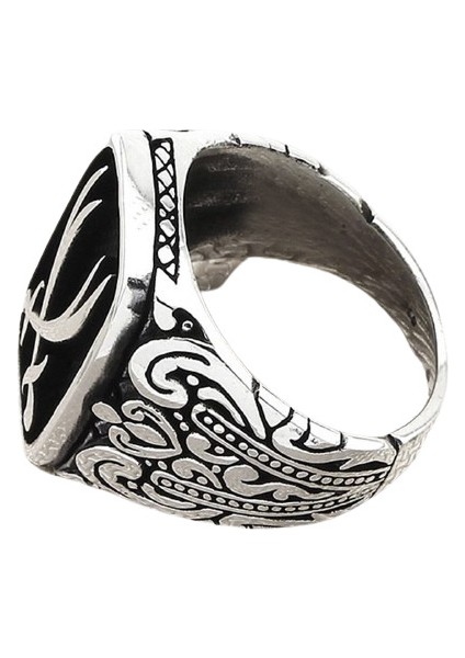 Erkek Yüzük Gümüş 925 Taşsız Çift Kılıç modelleri