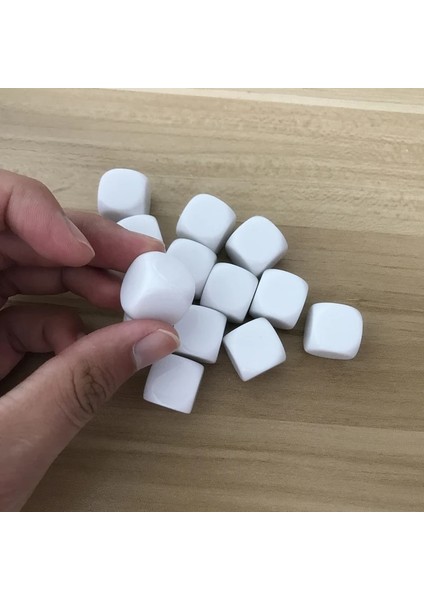 Yeni Beyaz Boş Zar Akrilik Yuvarlak Köşe D6 Boş Rpg Zar Yazabilir ve Dıy Oyma Çocuk Öğretim Zar Seti (Yurt Dışından)