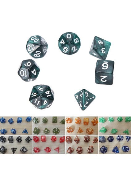 Rastgele Stil 7 Adet D10 Rpg Dungeons & Dragons Için Çok Taraflı Mücevher Zar Die Dnd D&d Oyun Seti (Yurt Dışından)