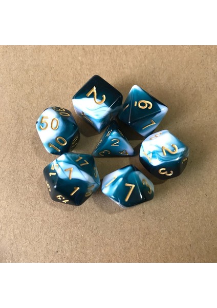 No.22 Tarzı 7pcslot Reçine Çok Yönlü Zar Parlak Zar Şeffaf Zar D&d D4 D6 D8 D10 D% D12 D20 Çokyüzlü Tahta Oyunu Zar (Yurt Dışından)