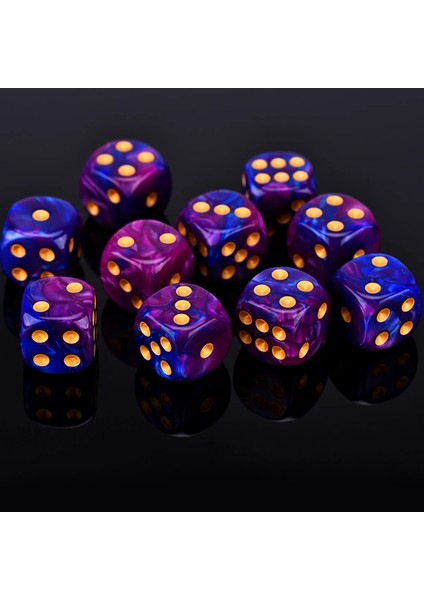 Yeşil Stil Shadowrun Champions Rpg Için 10 D6 Zar Seti Yuvarlak Köşeli Kare Kalıp – Vortex, Çift Renk (Yurt Dışından)