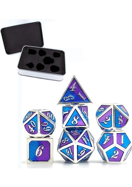 As Picture Shows Italik Stil Metal Zar Metalik Dnd Oyunu Ücretsiz Metal Kasalı D&d Zar (Yurt Dışından) fırsatları