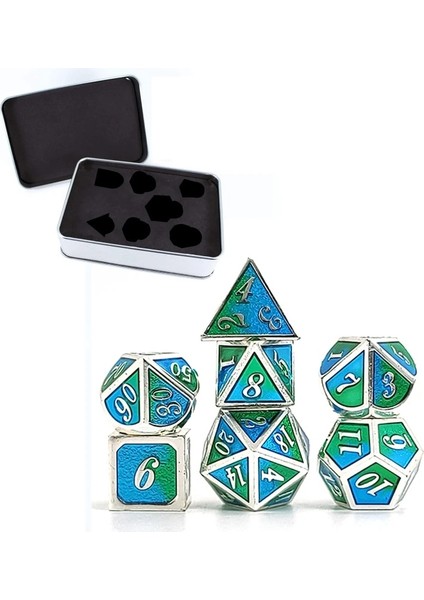 As Picture Shows Italik Stil Metal Zar Metalik Dnd Oyunu Ücretsiz Metal Kasalı D&d Zar (Yurt Dışından) indirimleri