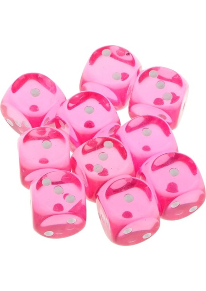 Ded D6 Zar Gül Kırmızı Şeffaf D3 Zar Yuvarlak Köşe (Yurt Dışından) fiyatları