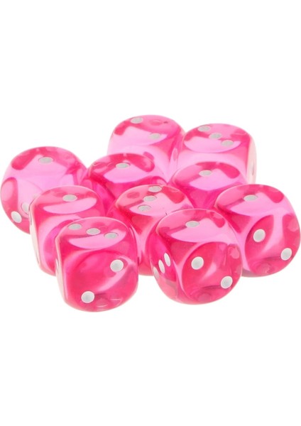 Ded D6 Zar Gül Kırmızı Şeffaf D3 Zar Yuvarlak Köşe (Yurt Dışından) modelleri