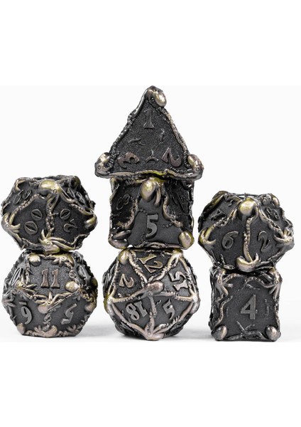 Antik Bronz Tarzı Cusdie Ahtapot Metal D&d Zar Seti, Metal Dnd Zar, Çokyüzlü Zar Seti, Rol Yapma Oyunu Için Mtg Pathfinder (Yurt Dışından)
