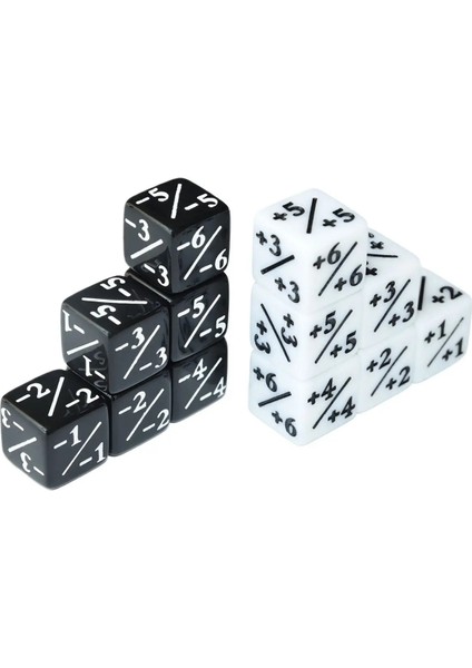 Magic The Gathering Için Pozitif Negatif Zar Sayaçları (Beyaz Siyah) (Yurt Dışından)