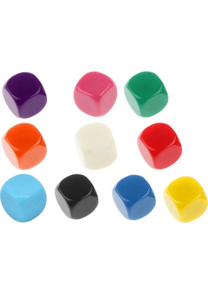 Gül Kırmızı Tarzı Lot Filetolu Köşe Boş Zar Dıy Puzzle Oyunu 6 Taraflı Renkli Zar Komik Oyun Aksesuarı 16MM (Yurt Dışından) fiyatları