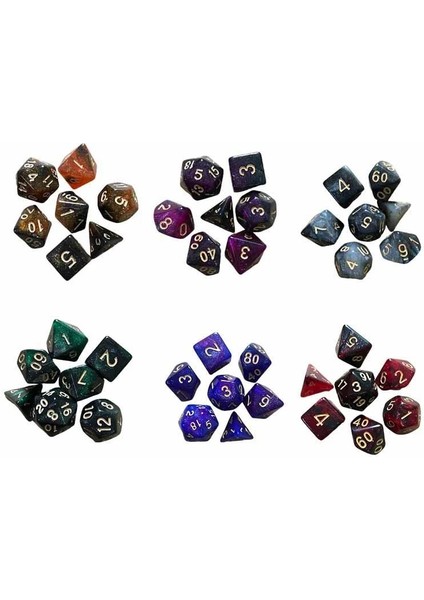 No.8 Stili 7 Adet Dikromatik D4 D6 D8 D10 D12 D20 Çokyüzlü Dices Numaraları Aramalar Masaüstü Masa Masa Oyunu Dnd Rpg Mtg (Yurt Dışından)