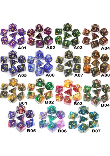 A08 Stili Super Universe Galaxy Dnd Zar Seti D4-D20 Rpg Noel Hediyesi Seçmek Için En Iyi Giftolors (Yurt Dışından)