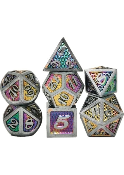 L Tarzı Et Metal Zar Seti Rpg Mtg Dnd Metal Çokyüzlü Zar Rol Yapma Oyunları (Yurt Dışından) fiyatları