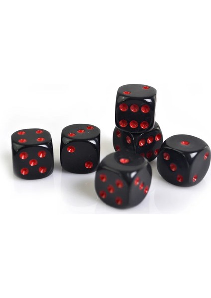 Siyah Stil Dices Akrilik Reçine Kırmızı Pip Zar Yuvarlak Köşe Standart Altı Taraflı Masa Oyunu ve Diğer Oyunlar Için Aksesuarlar (Yurt Dışından) fiyatları