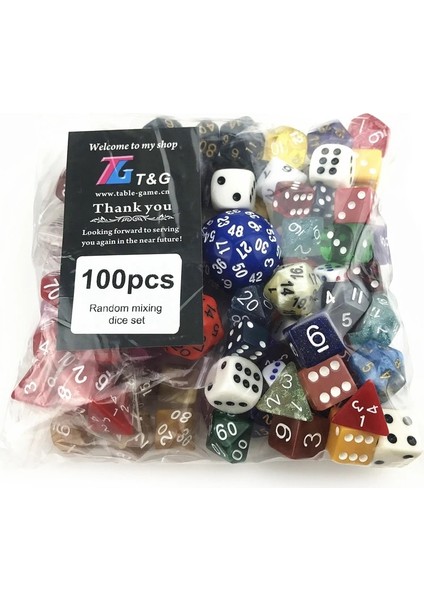 100 Adet Zar Tarzı Zar Rastgele Çokyüzlü Plastik Eğlenceli Renk Tarzı Boş Zamanların Keyfini Çıkarıntatil Partisi Oyun Eğlence (Yurt Dışından)