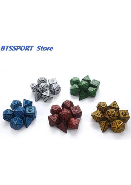 Lacivert Tarzı Et Çokyüzlü 7-Die Oyma Desenli Zar Seti D4 D6 D8 D10 D% D12 D20 Oyun Için (Yurt Dışından) fırsatları