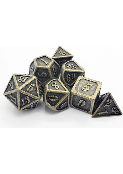 Gq Stili Dnd Dungeons And Dragons Için Katı Metal Çokyüzlü Zar Seti Pathfinder Cthulhu Ekstra Ağır Poli Zar Çağrısı (Yurt Dışından)