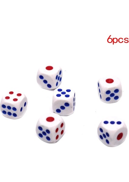 10 mm Tarzı 5 Adetlot Içme Zar Akrilik Beyaz Yuvarlak Köşe Altıyüzlü Zar Kulübü Parti Masa Oyun Oynama Rpg Zar Seti (Yurt Dışından)