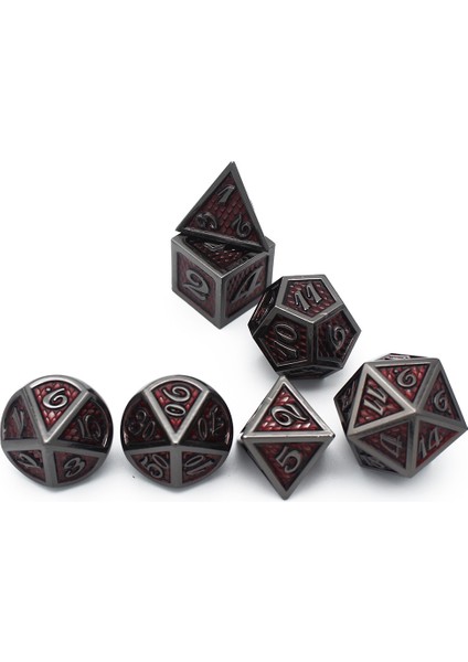 NO.270 Tarzı 2020 Yeni Tasarım Metal Zar Seti D&d Kadife Pou D20 D12 D10 D% D8 D6 D4 Dragon Scale Style Dnd Rpg Mtg Masa Oyunları (Yurt Dışından) fırsatları